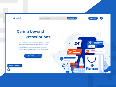 Online Pharmacy Store adobe xd concept dailyui design illustration minimal ui uidesign uiux ux