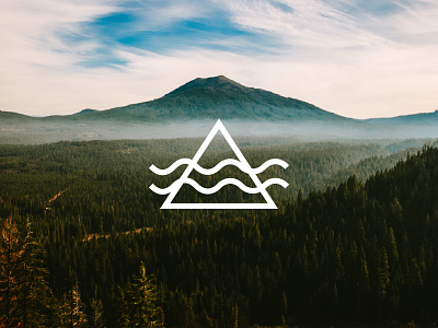 Feeling Redundant california fog icon logo mountain outline