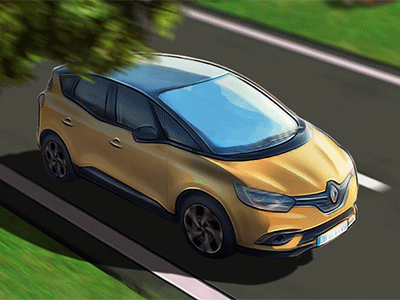 Illustrated Car Animation - Fake 3D motion design 2d 3d isometric fake 3d animation car illustrated