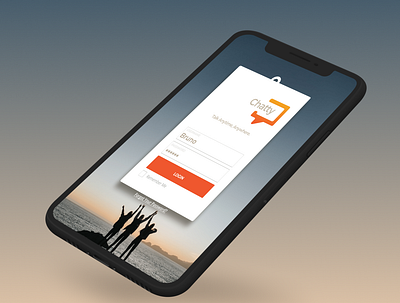 Chatty Mobile App Concept Log In Page chat app figma mobile app design mockup sketch ui