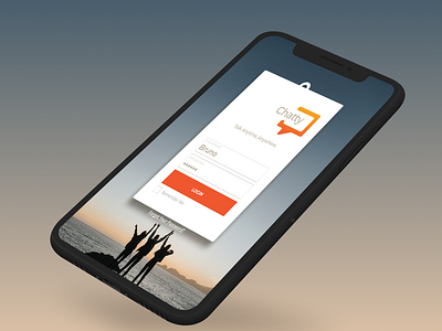 Chatty Mobile App Concept Log In Page
