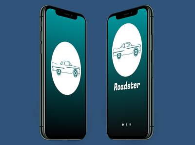 Roadster Mobile App Concept Splashscreen figma mobile app design mockup ui