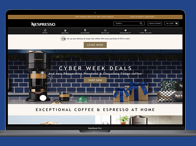 Nespresso Homepage Re-Design Concept figma mockup