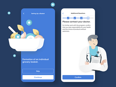 Illustration exploration app apple doctor food health healthcare illustration ios mobile nutrition ui ux