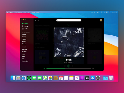 SPOTIFY - Song clean design graphic design illustration mac macos macos big sur minimal music song songs spotify streaming ui