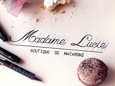 Boutique Lettering Logo branding calligraphy identity lettering logo logotype macaron sketch sweet typography