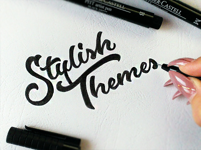 Stylish Logo branding calligraphy hand lettering identity lettering logo logotype sketch stylish themes typography