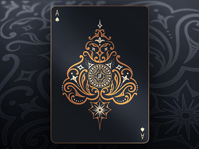Ace of Spades ace ace of spades black card cooper decorative gold illustration magic packaging playing cards spades