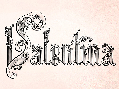 Lettering Sketch baroque decorative lettering logo sketch type typography