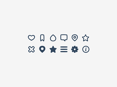 Line Icons - vPicture blue file grey icons info interface share v vector vectorial vpicture