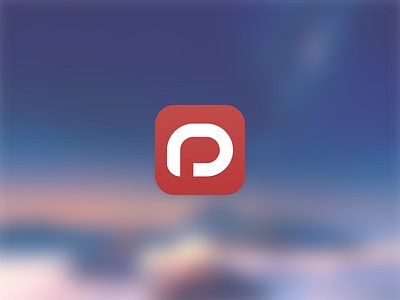 DailyUI - #005 App Icon 005 app app icon daily dailyui icon minimalist p prestapic red ui webdesign