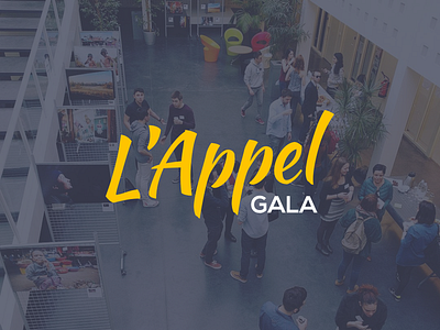L'Appel logo v2 blue event gala logo yellow
