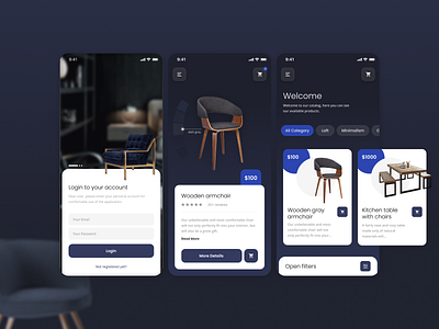 Furniture store app design