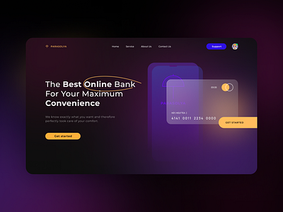 Web design for Bank branding design figma ui ux vector web design