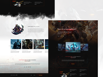 Homepage design for a Game portal design figma game photoshop ui vector web design