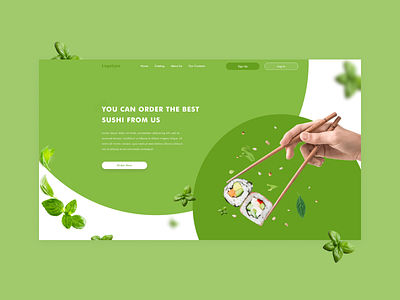 Sushi shop - web design design figma figmadesign shop site design slider design sushi sushi shop web design