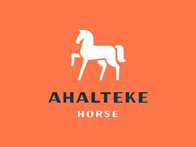 Ahalteke horse animals horse logo type