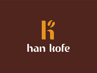 Han Kofe cafe logo café coffee coffee bean logo type