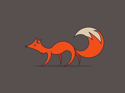 Stylized Fox fox minimal orange