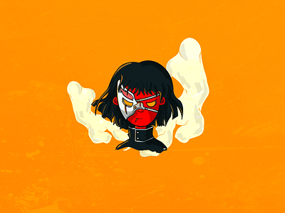 . angry girl . angry girl graphic design illustration illustrator japan yellow