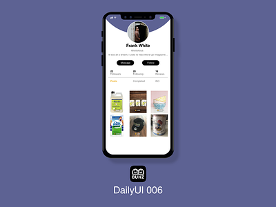 Daily UI 006 User Profile dailyui dailyui006 profile sketch userprofile ux uxdesign