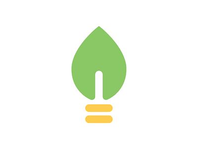 ECW Energy bulb green icon idea innovation lamp leaf light logo logomark solution sustainable symbol
