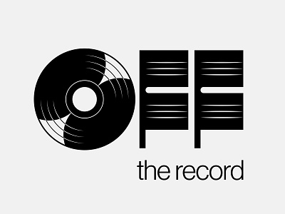 OFF the record identity logo logomark logotype mark off the record record store symbol vinyl record