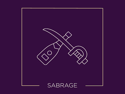 Champagne Sabrage bottle champagne icon sabrage sword