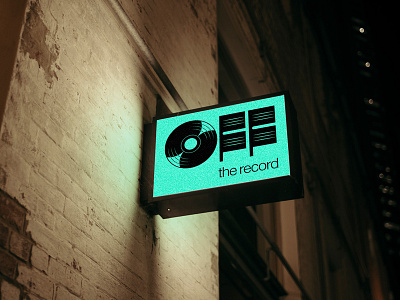 OFF the record branding icon logo logomark mark off the record record symbol vinyl