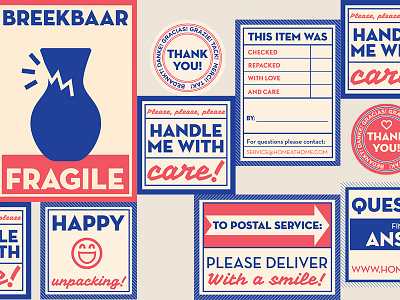 Stickers care deliver fragile furniture happy stickers thank you