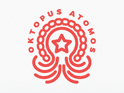 Oktomos emblem icon identity label logo mark symbol