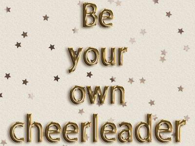 Be your own cheerleader! illustration typography vector
