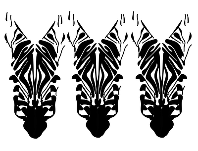 Zebra Pattern brush illustraion vector