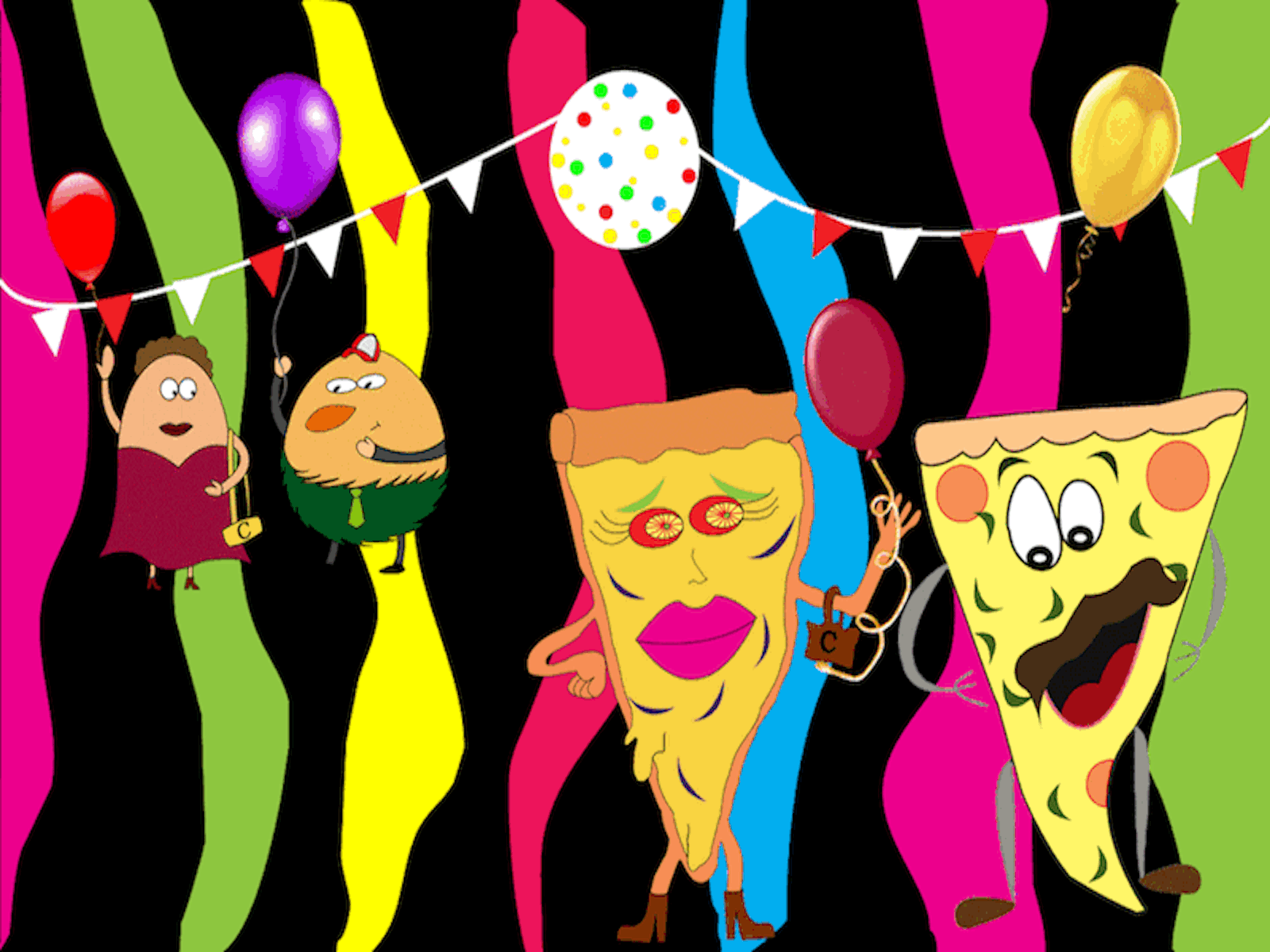 Characters Party character design giff photoshop