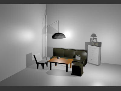 Living Room Scene blender3d interior design