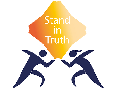 "Stand in Truth" gradient illustration logo vector