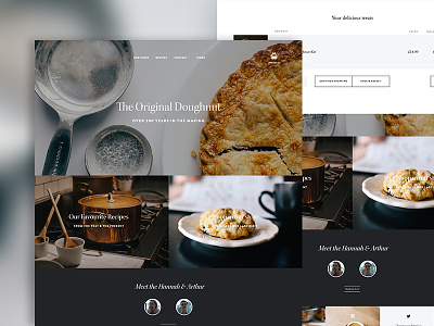 Teadough Concept cafe doughnut ui design web design website