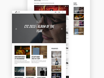 Chase The Compass blog music ui design website website design