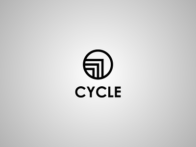 Cycle cycle design flat interior logo logotype minimalistic vector