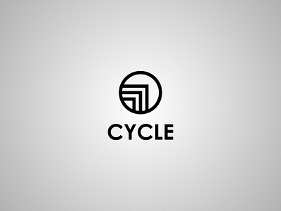 Cycle cycle design flat interior logo logotype minimalistic vector