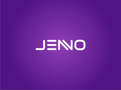 DJ JENNO design dj logo logotype minimalistic music purple vector