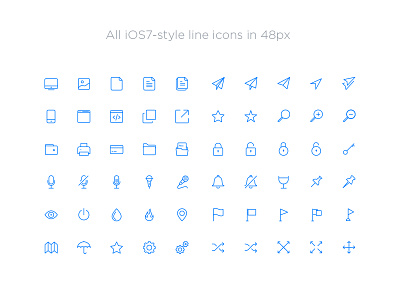 iOS Inspired Line Icons for iOS 7 and iOS 8 app icons attachment bangalore free icons india ios ios 7 ios 8 line icons thin icons