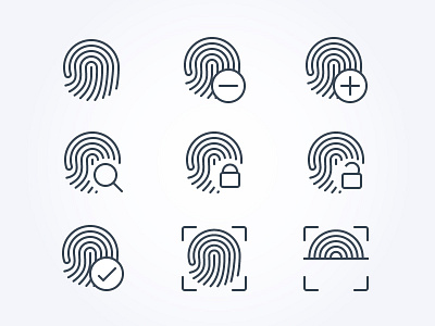 Fingerprint line icons finger finger press fingerprint grid hand india key line lock protection security touch