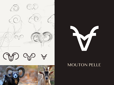 Mouton Pelle Branding & Logo design branding leather logo logo design wallet