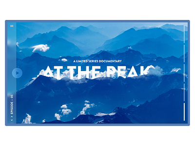 At The Peak Limited Series Documentary branding design mockup design mountains peak ui user interface design ux web webdesign website