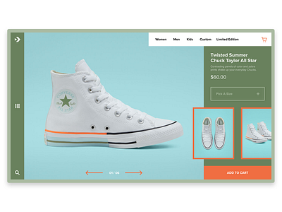 Converse Twisted Summer Concept chucktaylors converse design mockup design redesign concept sneakers ui user interface design ux web webdesign website