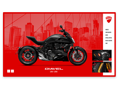 Ducati Diavel Concept ducati mockup design motorcycle motorsport redesign concept ui user interface design ux webdesign website