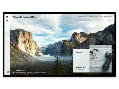 Yosemite National Park Concept design mockup design mountains redesign concept ui user interface design ux web webdesign website yosemite yosemite national park