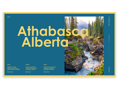 Athabasca Website Concept athabasca branding concept mockup design nature ui uiux user interface design ux web design