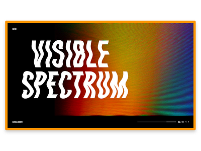 Visible Spectrum Website Concept design interface mockup design ui uiux user interface design vector webdesign